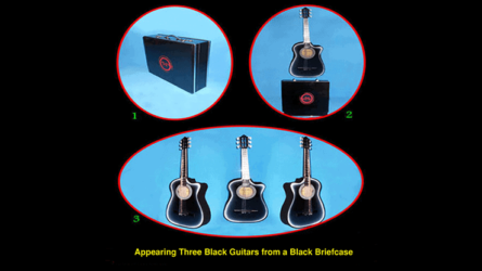 Appearing Guitars from Briefcase (3/Black) by Black Magic