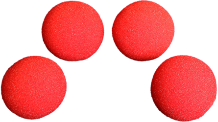 3 inch High Density Ultra Soft Sponge Ball (RED) Pack of 4 from Magic by Gosh