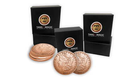 Copper Morgan Expanded Shell plus 4 four Regular Coins by Tango Magic