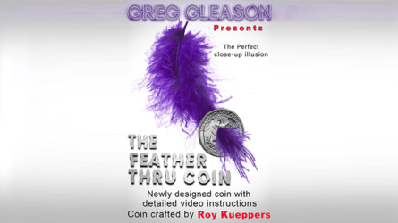 Feather Thru Coin (Quarter) by Roy Kueppers